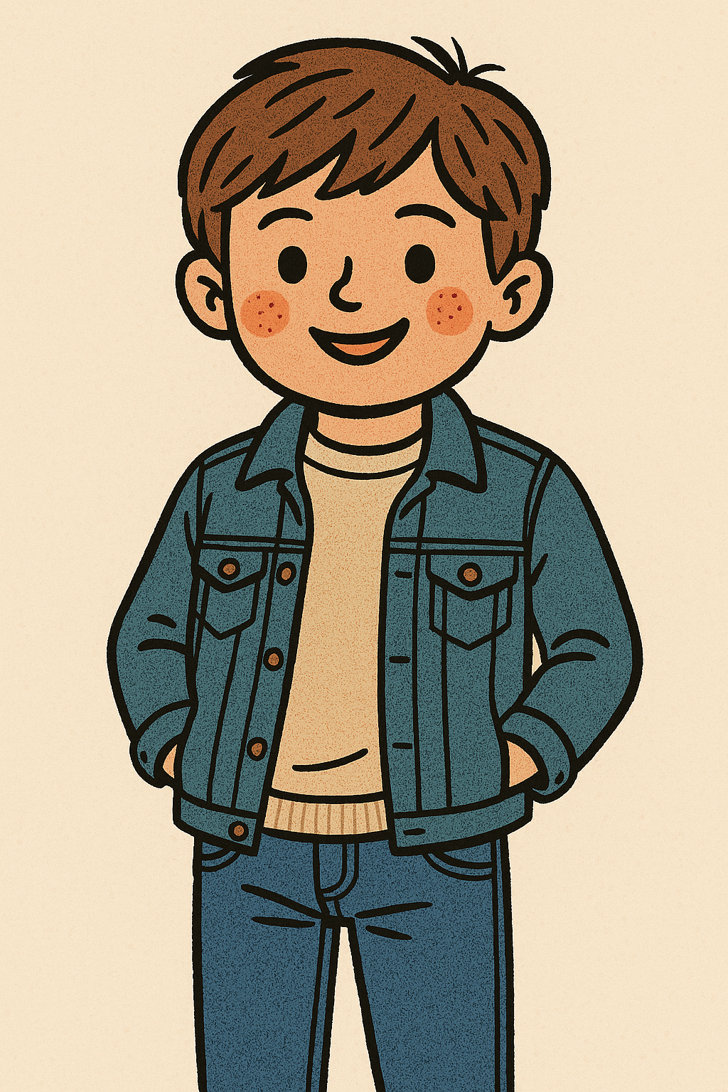 Ilustración niño feliz